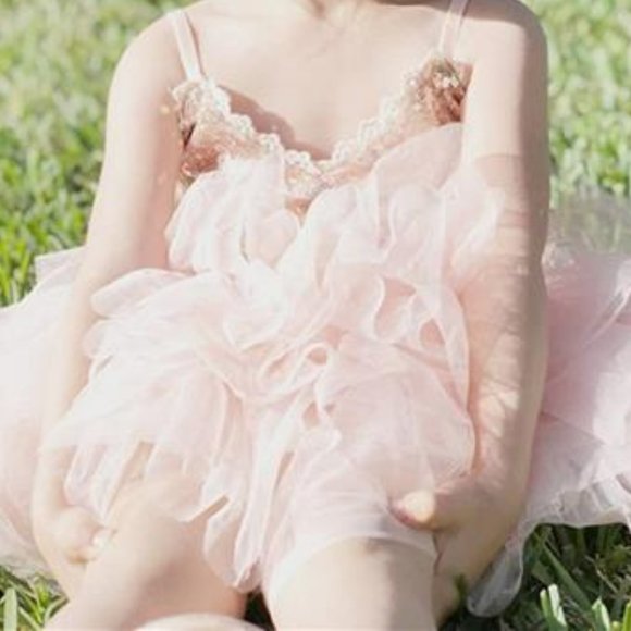 Pageant Lace Dresses Gown for Flower Girl Baby Rose Gold/Pink Peach - Picture 6 of 6